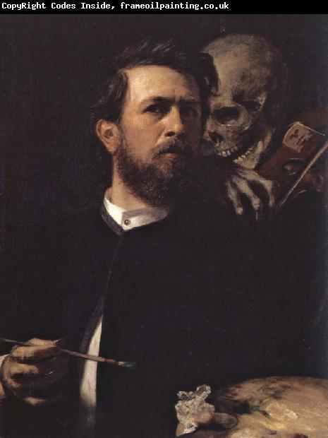 Arnold Bocklin Self-Portrait with Death Playing the Violin